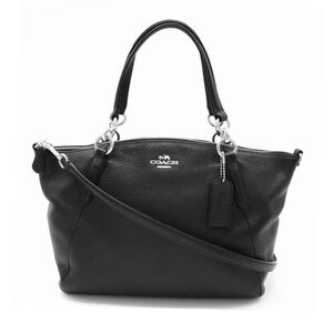 Coach Kelsey black leather crossbody bag